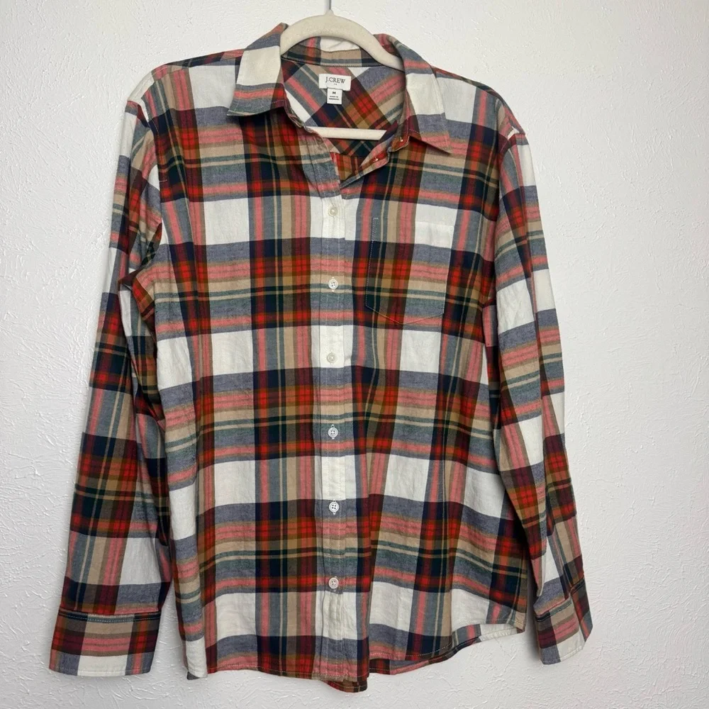 J. Crew Plaid Flannel Button‎ Down Shirt